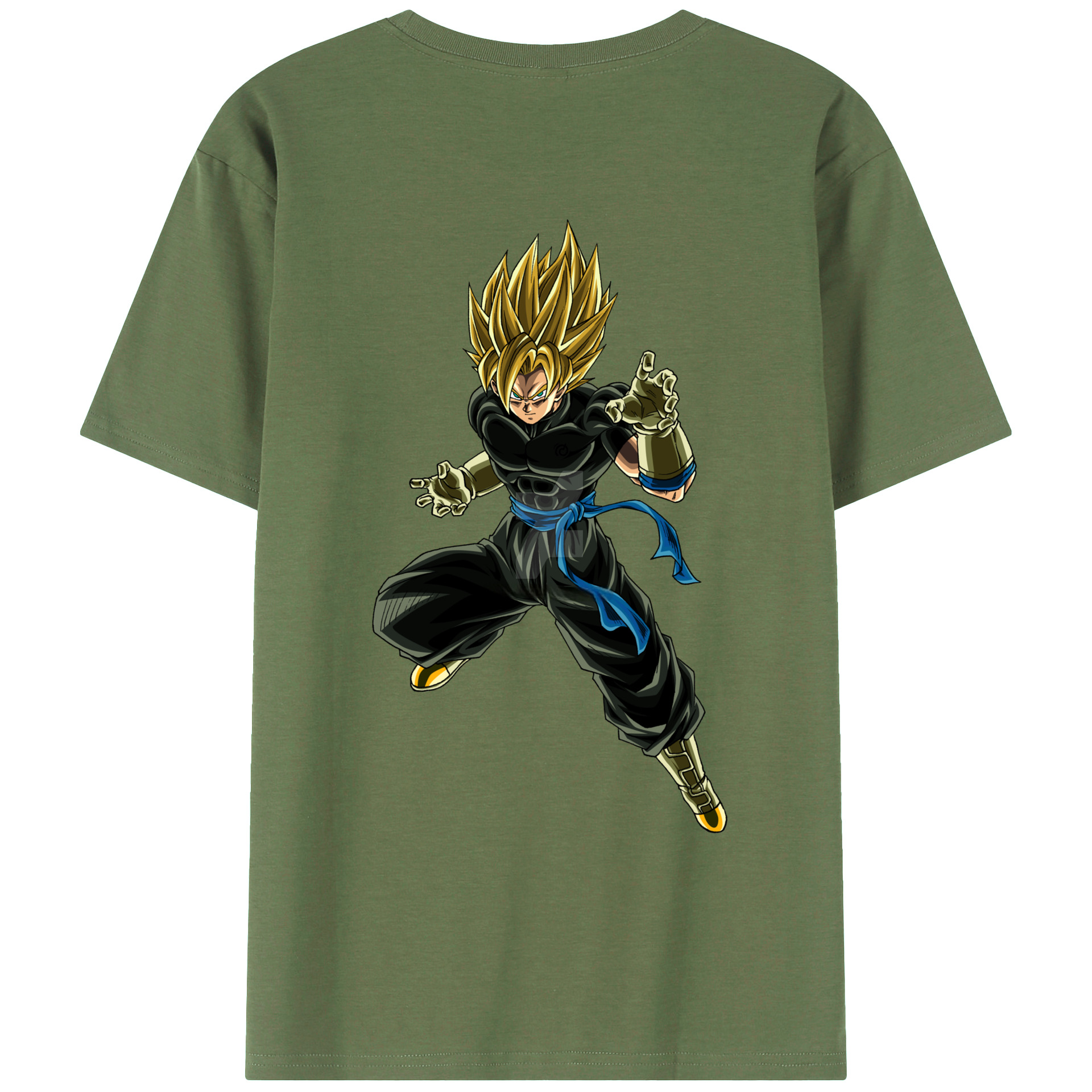 （画像用） ドラゴンボール ベジット DRAGON BALL Vegetto 綿100％ メンズ半袖Tシャツ（バックプリント） 通気性